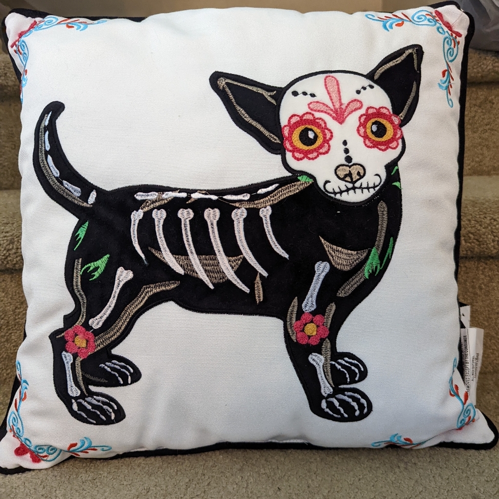 15 x 15 Dia de los Meurtos throw pillow
